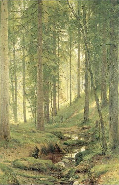 Ivan Shishkin Brook in a Forest Norge oil painting art